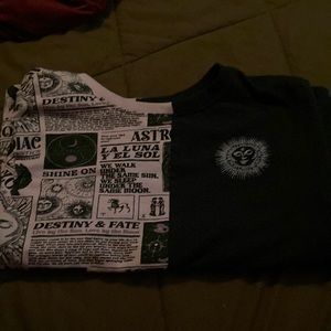 Black and purple astrology shirt medium